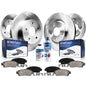 Detroit Axle - Front and Rear Disc Brake Kit Rotors w/Ceramic Pads w/Hardware & Brake Kit Cleaner & Fluid for 2004-2005 Pontiac