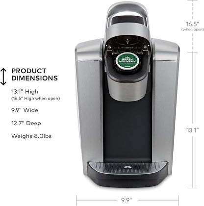 Keurig K-Elite Single Serve K-Cup Pod Coffee Maker, with Strength and Temperature Control, Iced Coffee Capability, 8 to 12oz Brew Size, Programmable, Brushed Silver