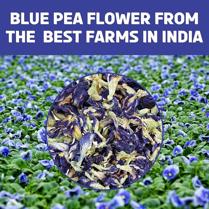 BREWIX, Butterfly Pea Flower Herbal Tea Loose Leaf (40+ Cups,1.41oz/40g) | Caffeine Free | Premium Dried Butterfly Pea Flowers For Blue & Purple Drinks, Food Coloring