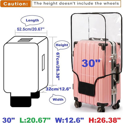 FABUWAY PVC Suitcase Cover - Clear, Transparent, Waterproof & Dustproof - 30"