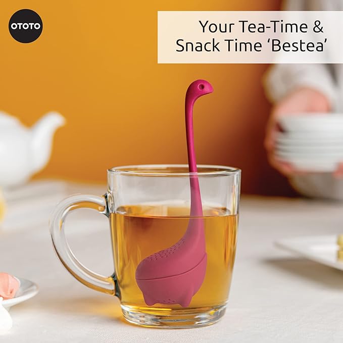 Cute Tea Infuser by OTOTO - Loose Leaf Tea Steeper, Tea Accessories, Tea Diffusers, Tea Infuser for Loose Leaf Tea, Tea Strainers, Cute Gifts, Tea Gift Set, Kitchen Gifts, Cooking Gadgets