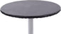Yourtablecloth Heavy Duty Vinyl Round Fitted Tablecloth (Table Cover) with Flannel Backing Vibrant Colors Elasticized Tablecloth Great for Indoor and Outdoor Dining and Playing Cards 60” Black