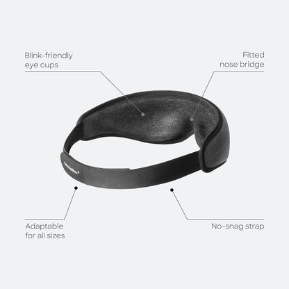 Ostrichpillow Eye Mask, Sleep Mask for Men Women 100% Blackout, No Pressure On Eyes, Soft & Breathable, Adjustable Fit, Travel Bag Included