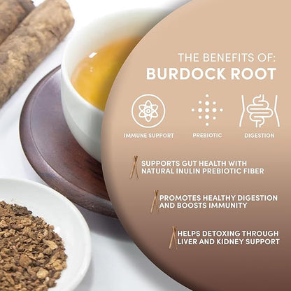 Worldwide Botanicals Organic Burdock Root – 1 lb - 100% Arctium lappa - Raíz de Bardana – Cut & Sift, Excellent Detox and Digestion Herb tea, Used to make Root Beer, 16 ounces