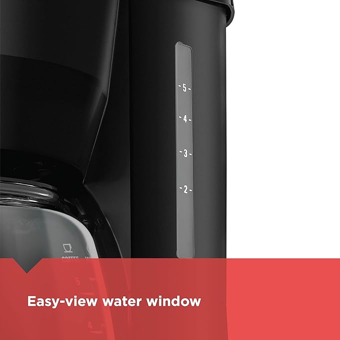 BLACK+DECKER 5-Cup Coffeemaker, DCM600B Black
