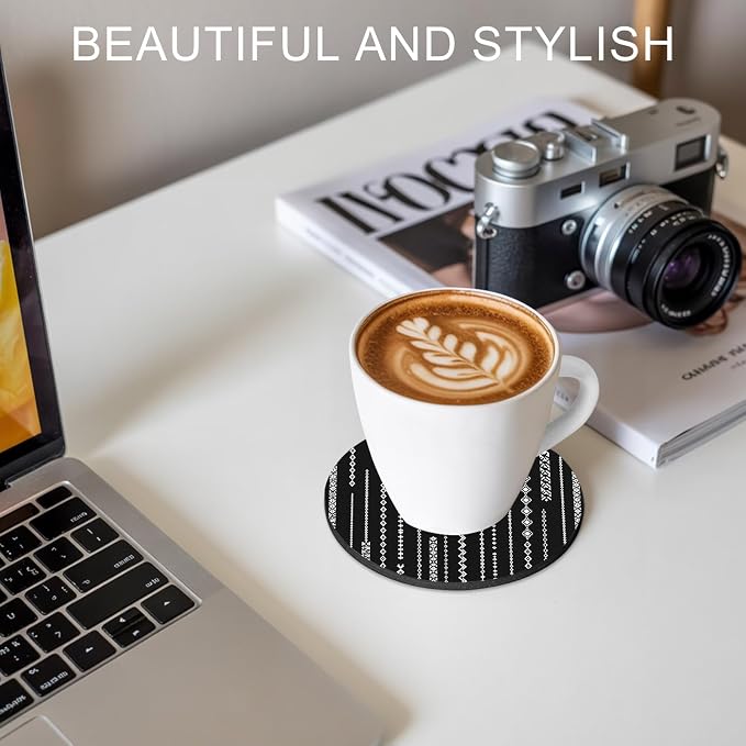 Contemporary Geometric Coasters Set of 4, Absorbent Coasters