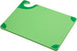 San Jamar Saf-T-Grip Plastic Cutting Board with Safety Hook, 9" x 12" x 0.375", Green
