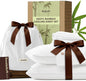 Bedsure Bamboo Rayon Cotton Sheets, Queen Sheet Set, Cooling, GentleSoft, Breathable, Deep Pocket Up to 18 Inches, Hotel Luxury Bedding for Hot Sleepers, White