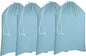 Urban Villa Laundry Bag Canvas|Dirty Clothes Travel Laundry Bag|Machine Washable|Reusable College Hostel Hamper Liner Bag for Garments Delicates Drawstring Closure 4 Pack Aqua Color|Size 28X36 Inches