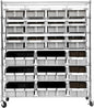 Seville Classics Heavy Duty NSF Bin Rack Solid Steel Wire Shelving Storage Unit, Patented Organizer for Garage, Warehouse, Office, Restaurant, Classroom, Kitchen, Gray, Includes 21 Bins