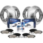Detroit Axle - Brake Kit for Chevy GMC Silverado Sierra Yukon XL Suburban 2500 Hummer H2 Drilled Slotted Brake Rotors Ceramic Br