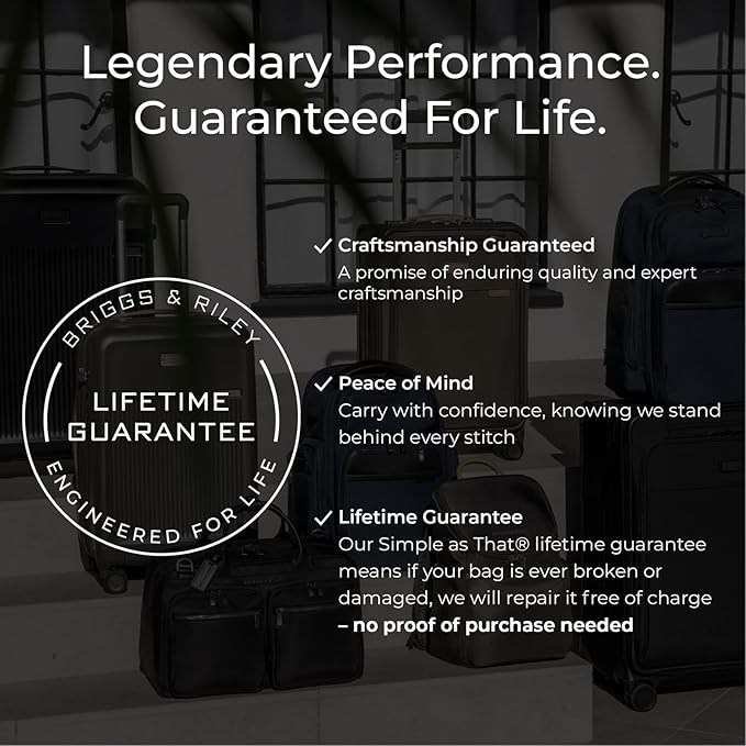 Briggs & Riley International 21" Carry On Expandable Spinner - Luggage for Travel, Suitcases with Wheels, Softside Rolling Bag for Men & Women - ZDX Collection, Black