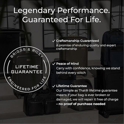 Briggs & Riley International 21" Carry On Expandable Spinner - Luggage for Travel, Suitcases with Wheels, Softside Rolling Bag for Men & Women - ZDX Collection, Black
