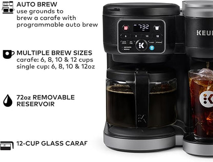 Keurig K-Duo Hot & Iced Single Serve & Carafe Coffee Maker – MultiStream Technology, 72oz Reservoir, Ideal for Holiday Hosting & Gift Giving (Gen 2)