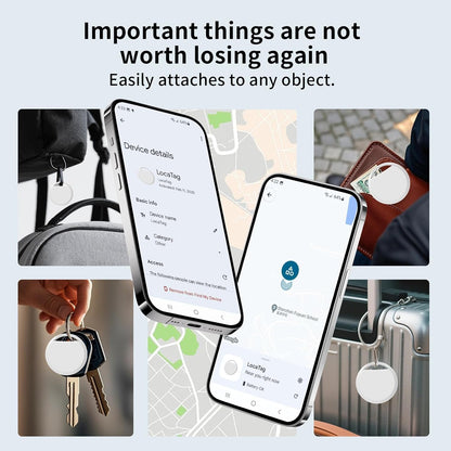 Android Air Tracker Tag for Luggage Tracker Tags Works with Google Find My Device App, Bluetooth Tracker Tag Key Finder and Item Locator for Wallets, Backpack, Suitcases, Replaceable Battery-3pack