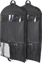 Zilink GarMen&Woment Bags for Hanging Clothes 43/'' Suit Bags for Men&Women Travel with 2 Large Mesh Pockets and Clear Window, for Suit, Coat, Dress, Set of 2