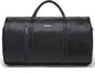 Modoker Convertible Leather Garment Bag, Carry on Garment Bags for Travel, Garment Duffel Bag, Gifts for Men Women Business Waterproof Suitcase Suit Travel Bags, Black