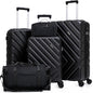 Luggage Sets 5 Piece, Suitcases with Wheels, ABS Hard Case Luggage with TSA Lock Spinner Wheels, Carry On Luggage Set(5 Piece Sets (20"/24"/28"/DB/TB))