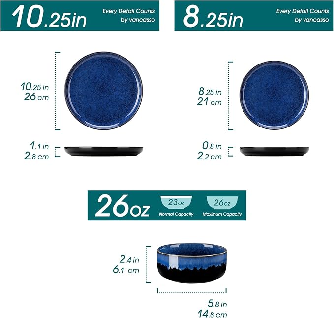 vancasso Starry 12 Pieces Dinnerware Sets