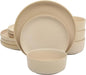 Gibson Elite Pasco 12 Piece Plates and Bowls Reactive Glaze Dishes Stoneware