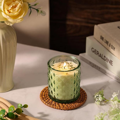 2 Pack Eucalyptus & Mint Scented Candles for Home Decor, 6.5oz Natural Soy Wax Aromatherapy Jar Candles, Housewarming Gift for Women