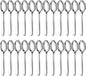 Pleafind 24 -Pcs Dinner Spoons, 7.4 inch Spoons Silverware, Stainless Steel Spoons Set, Silver Spoons, Silverware Spoons Use for Home, Kitchen, Restaurant,Dishwasher Safe, Mirror Polished