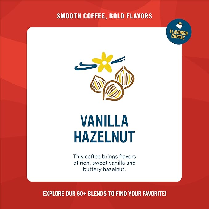 Cameron's Coffee Single Serve Pods, Flavored, Vanilla Hazelnut, 128 Count (Pack of 1)