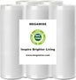 MegaWise 5 Rolls of Vacuum Sealer Machine Bags, 8 inch wide and 21.6 Feet Long for Megawise & other brand vacuum Perfect for Meal Prep and Sous Vide Cooking