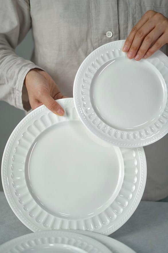 kanthea Bone China Appetizer Plates Set of 4, Serving Dishes