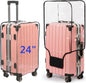 Clear PVC Suitcase Cover Protectors- Thickened Waterproof Luggage Covers Protector, Full Transparent Dustproof Sleeve for Wheeled Suitcases (24")