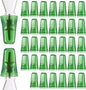 Chengu 36 Pieces Liquor Bottle Covers Pour Spout Covers Bar Toppers for Bottles Universal Pour Dispenser Dust Translucent Silicone Rubber Spout Caps for Bar Home Kitchen Tools Supplies (Green)
