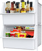 TidyFriend Plastic Stackable Storage Bins for Pantry, 2-Pack Stackable Bins for organizing food, kitchen, and bathroom essentials (White)