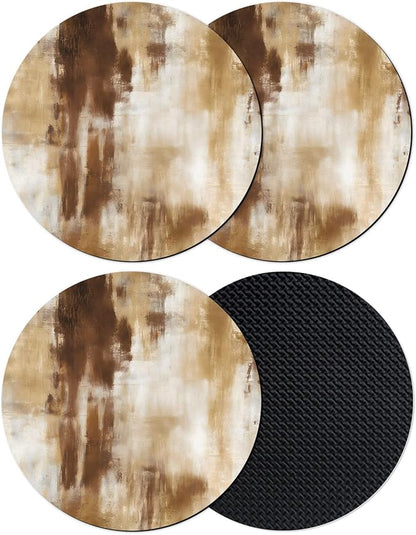 Abstract Minimalist Coasters Set of 4, Absorbent Coasters