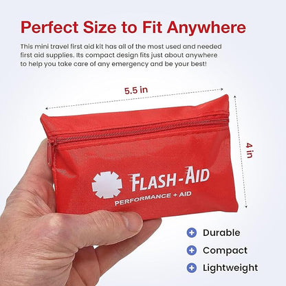 First Aid Kit – 4-Pack of Compact Travel IFAKs – Mini First Aid Kits for Emergency Preparedness, Events, Travel, Hiking, Camping, and Everyday Use – Portable and Lightweight