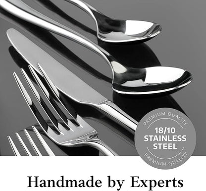 Artaste Rain II Forged 18/10 Stainless Steel (Black (Service for 4), (Flatware 20-Piece Set))