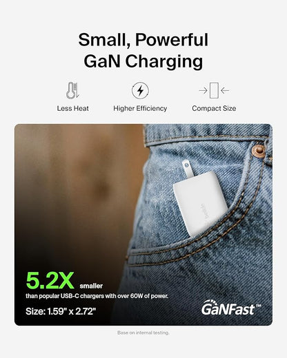 65W DUAL USB-C GAN CHARGER + CABLE