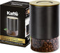 Kaffe Glass Coffee Canister (8oz) w/Airtight Lid - Click to Release Seal - BPA Free Glass & Stainless Steel - Elegant Kitchen Storage Container for Coffee, Nuts, Rice, Flour, Sugar, Tea, Cereal