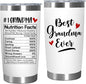 TEEZWONDER Christmas Birthday Gifts for Grandma from Granddaughter Grandson - Stainless Steel Insulated Coffee Tumbler with Lid 20 oz - Grandma Gifts for Women, Nana Gift Ideas, Gigi Gift for Women