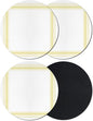 Yellow Grid Coasters Set of 4 Absorbent Coasters