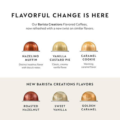 Nespresso Capsules Vertuo, Golden Caramel, Medium Roast Coffee, 30 Count Coffee Pods, Brews 7.8oz.