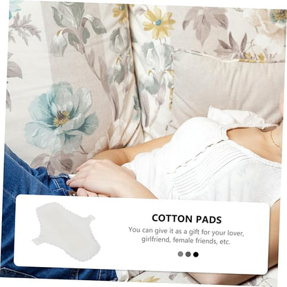 Yardwe 3Pcs Reusable Cotton Menstrual Pads Lace Edge Breathable Washable Sanitary Towels for Women with Button Snap to Prevent Leakage Soft and Thin Period Pads