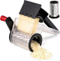 GDL Cheese Grater with Handle, Compact Parmesan Cheese Grater for Kitchen, Dishwasher Safe Parmesan Grater with Stainless Steel Blade for Cheese, Nuts, Chocolate and More, Black