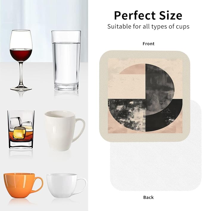 Minimal Abstract Shapes Print Coasters