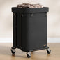 Laundry Basket with Wheels 150L/40Gal, Rolling Laundry Hamper with Steel Fram and Removable Washing Bag,Laundry Sorter Cart for Laundry Room,Hotel,Dorm,Black
