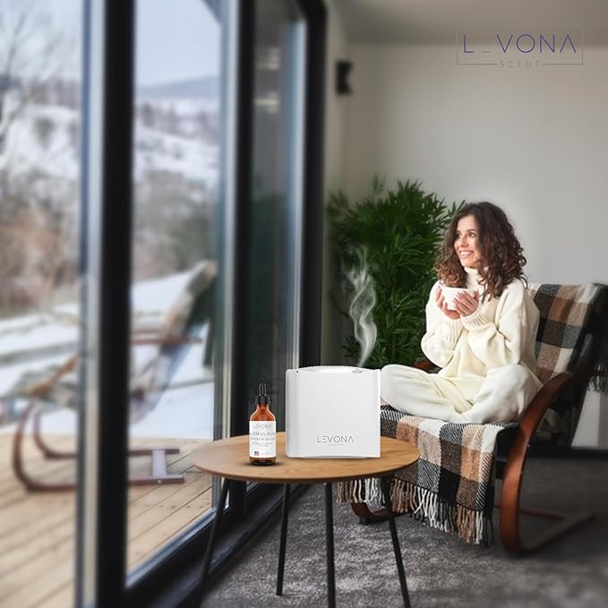 Levona Scent Essential Oils for Diffuser: Blissful Aura Inspired with Notes of Amber, Musk & Jasmine - Home Luxury Scents for Hotel - Fragrance Oil - 120 Ml Essential Oil