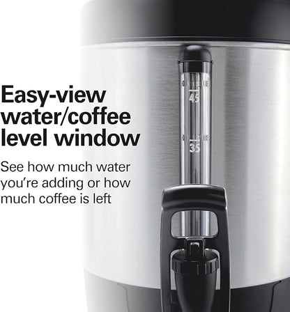 Hamilton Beach 45 Cup Fast Brew Coffee Urn and Hot Beverage Dispenser, 40521