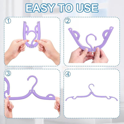 10 Pcs Travel Hangers Cruise Ship Essentials Accessories Portable Folding Clothes Hanger Foldable Drying Rack