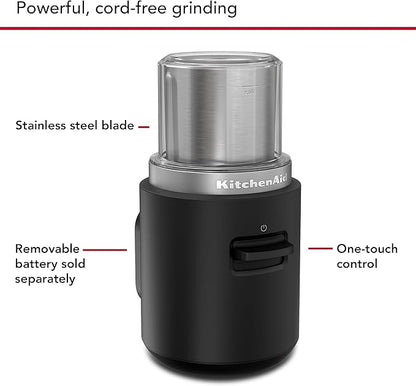KitchenAid Go™ Cordless Blade Grinder - battery sold separately, KBGR100, Black Matte