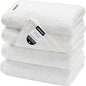 SEMAXE 100% Cotton Hand Towel for Bathroom, White Hand Towels with Hanging Loops, Hotel Spa Quality Absorbent Towels, 27" L x 16" W, 4 Pack Hand Towels, Gift Box Packaging