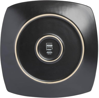 Gibson Elite Soho Lounge Square Reactive Glaze Stoneware Dinnerware Set